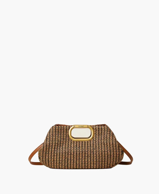 TWINSET MAXI CLUTCH IN PAGLIA JACQUARD
