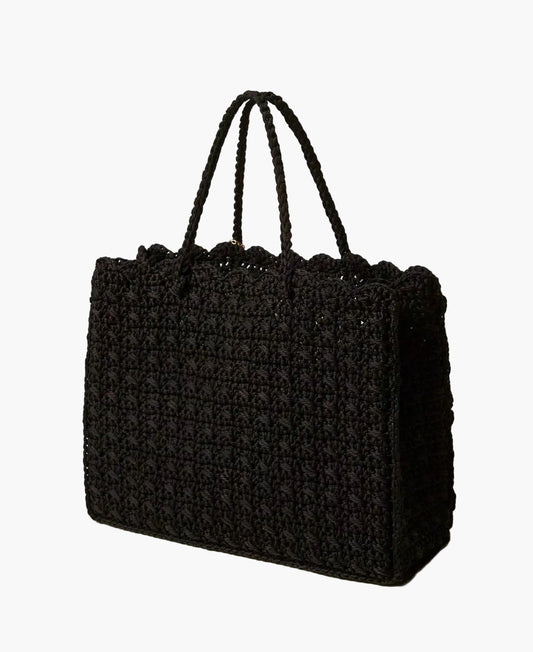 TWINSET BORSA SHOPPER IN CROCHET CON CHARMS