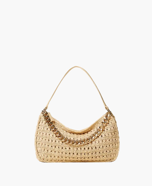 TWINSET BORSA "LILIANE" GRANDE IN RAFIA CROCHET
