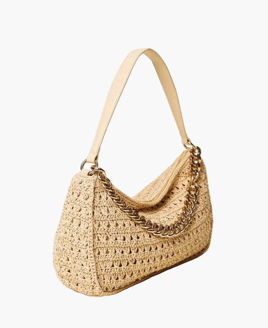 TWINSET BORSA "LILIANE" GRANDE IN RAFIA CROCHET