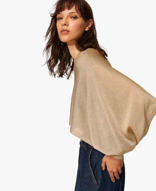 TWINSET MAGLIA CROPPED CON LUREX