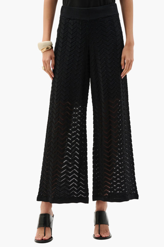JOSEPH RIBKOFF PANTALONE CULOTTE IN MAGLIA JACQUARD