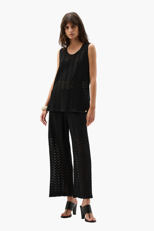 JOSEPH RIBKOFF PANTALONE CULOTTE IN MAGLIA JACQUARD