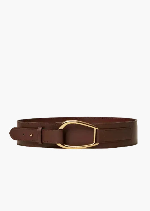TWINSET CINTURA FUSCIACCA IN PELLE CON MAXI FIBBIA