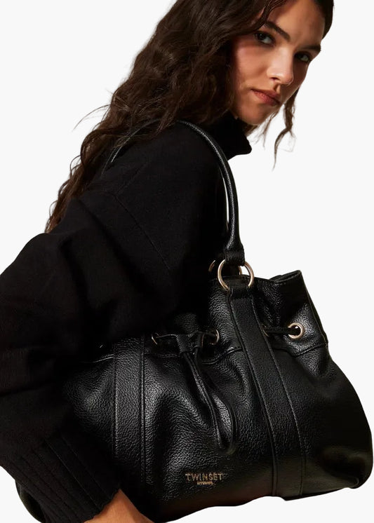 TWINSET BORSA SHOPPER CON ARRICCIATURA