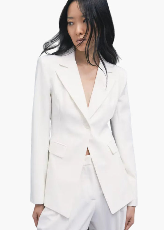 PATRIZIA PEPE BLAZER SLIM IN GABARDINA