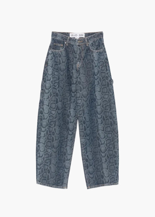 LIU·JO JEANS IN COTONE DAN.BLUE SUMM.ANIMAL X ELODIE