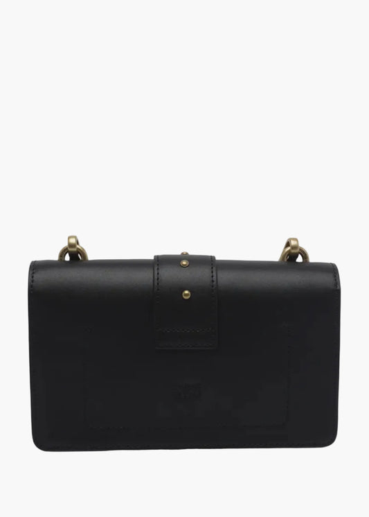 PINKO BORSA A TRACOLLA MINI LOVE BAG ONE IN PELLE CON FIBBIA GIOIELLO