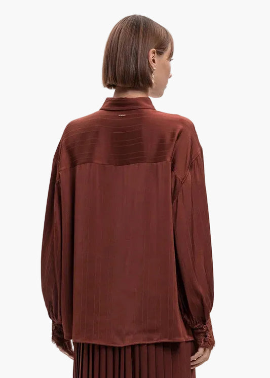 TWINSET CAMICIA IN TERRACOTTA