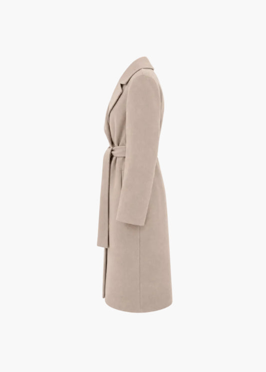 Long coat with belt at the waist | White Wise