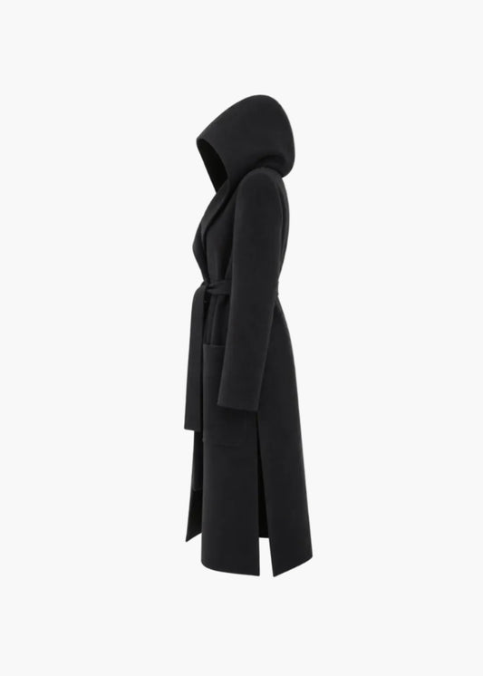 Hooded Robe Coat | White Wise