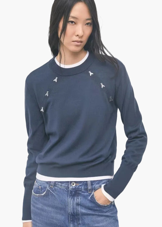 PATRIZIA PEPE MAGLIA DI LANA GIROCOLLO