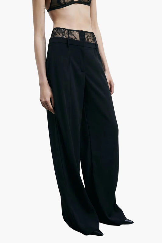 PATRIZIA PEPE PANTALONI CON VITA IN PIZZO