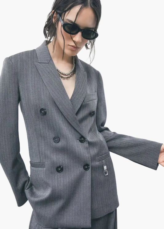 PATRIZIA PEPE BLAZER DOPPIOPETTO GESSATO