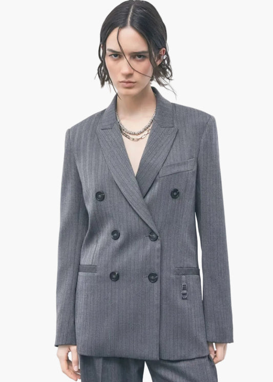 PATRIZIA PEPE BLAZER DOPPIOPETTO GESSATO