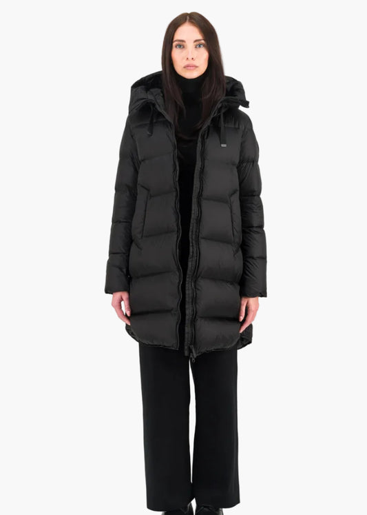 BOMBOOGIE GENEVA PIUMINO LUNGO IN NYLON LUCIDO