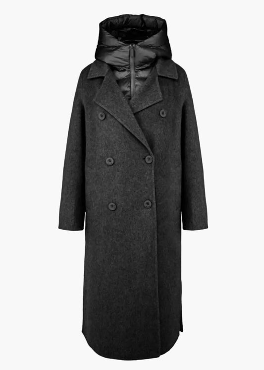 BOMBOOGIE CAPPOTTO LUNGO DOPPIOPETTO IN LANA EFFETTO ALPACA WATER RESISTANT