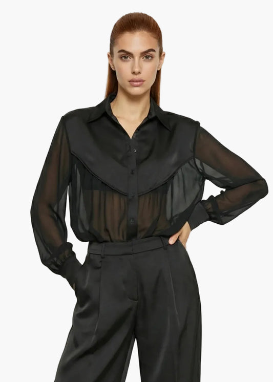 JIJIL CAMICIA CON INSERTI TRASPARENTI