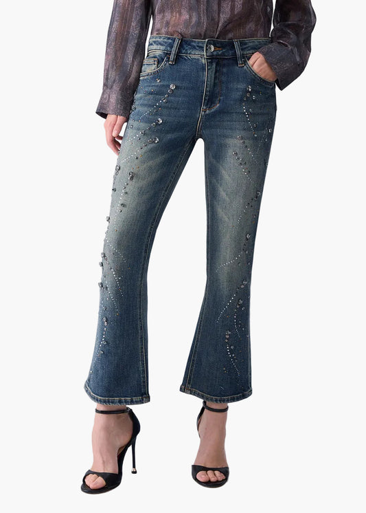 LIU·JO JEANS BOOTCUT CON RICAMI GIOIELLI