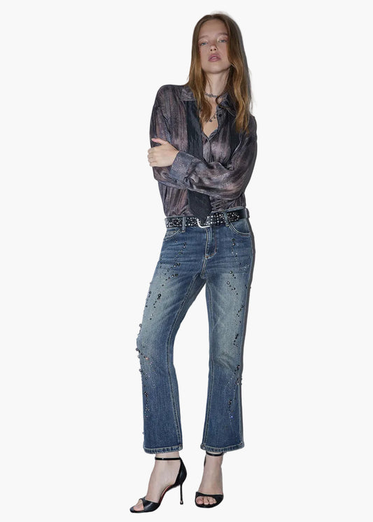 LIU·JO JEANS BOOTCUT CON RICAMI GIOIELLI