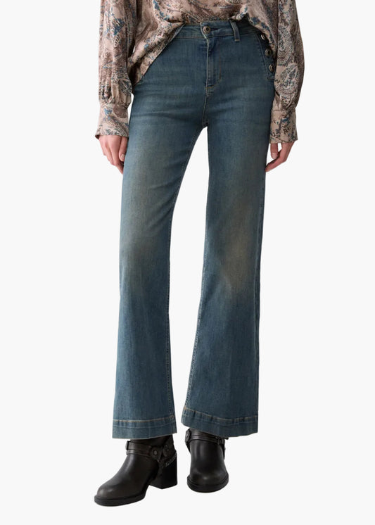 LIU·JO JEANS FLARE CON BOTTONI GIOIELLO