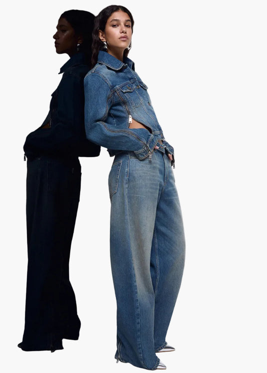 LIU·JO PANTALONI WIDE-LEG CON ZIP