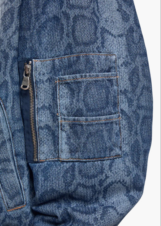 LIU·JO BOMBER IN DENIM PITONATO