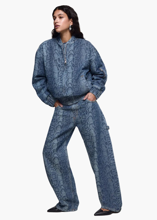 LIU·JO BOMBER IN DENIM PITONATO