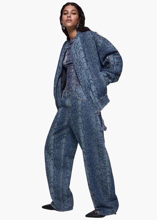 LIU·JO JEANS WORKER IN DENIM PITONATO