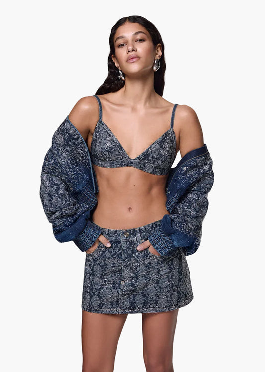 LIU·JO BRALETTE IN DENIM CON STRASS