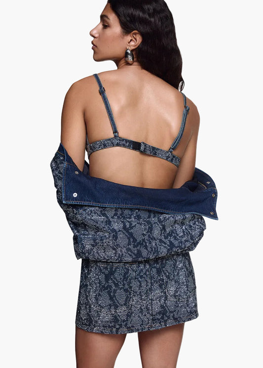 LIU·JO BRALETTE IN DENIM CON STRASS