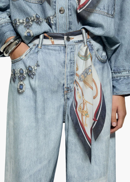 LIU·JO JEANS FLARE CON FOULARD - THE GIGI HADID EDIT