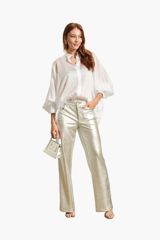 JIJIL BLUSA CON COLLO ALLA COREANA