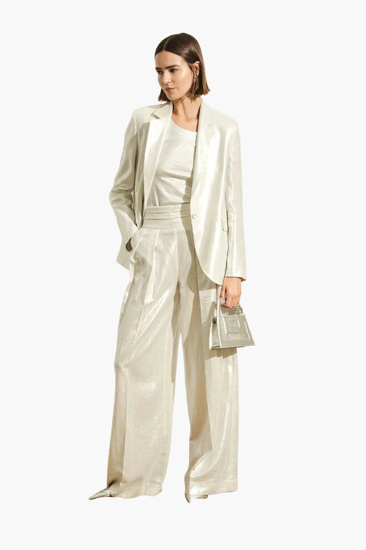 JIJIL PANTALONE IN LINO A VITA ALTA