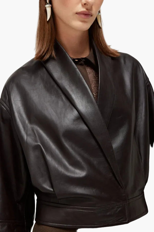 BLUGIRL BOMBER IN PELLE