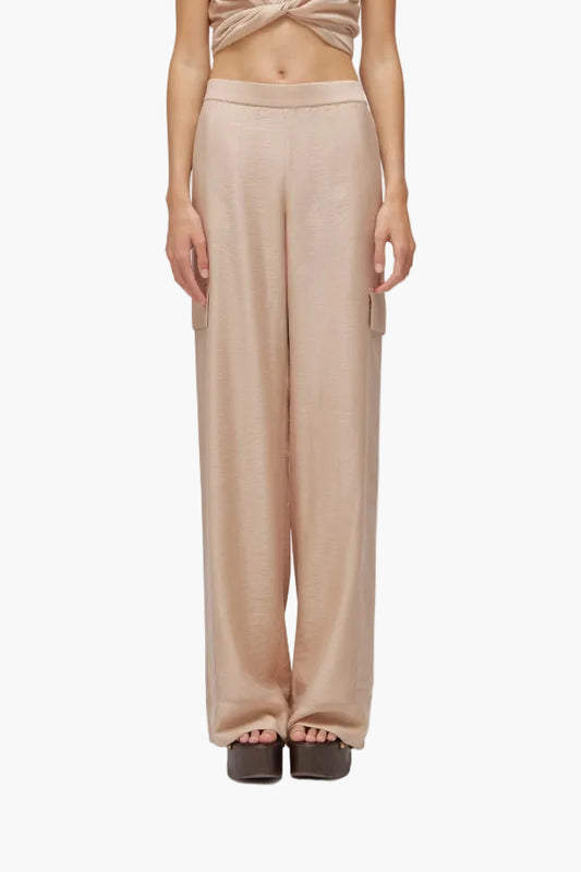 BLUGIRL PANTALONI AMPI IN LYOCELL E PIZZO