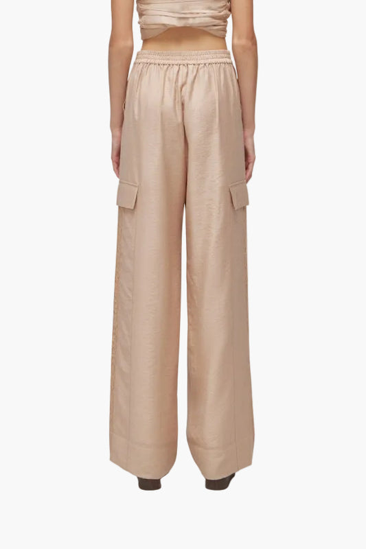 BLUGIRL PANTALONI AMPI IN LYOCELL E PIZZO