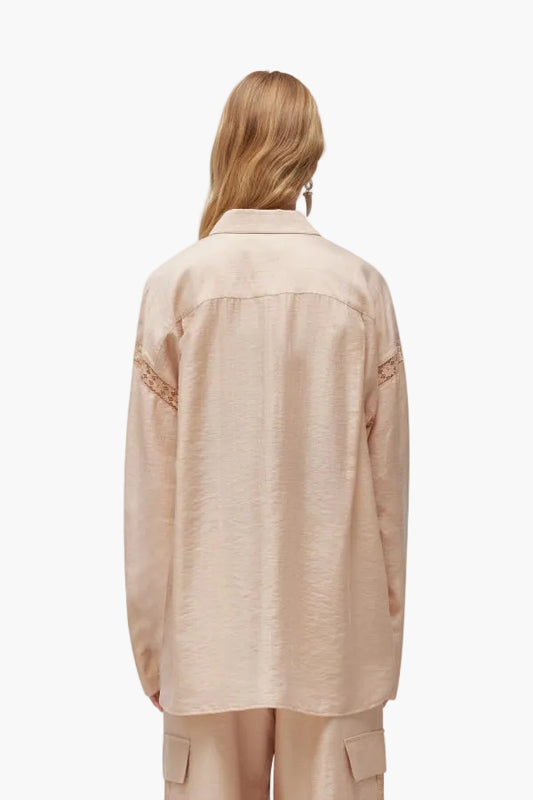 BLUGIRL CAMICIA LYOCELL E PIZZO