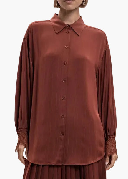 TWINSET CAMICIA IN TERRACOTTA