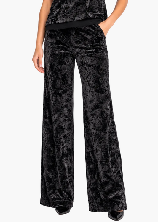 Pantalone in velluto devoré con applicazioni | Carla Ruiz