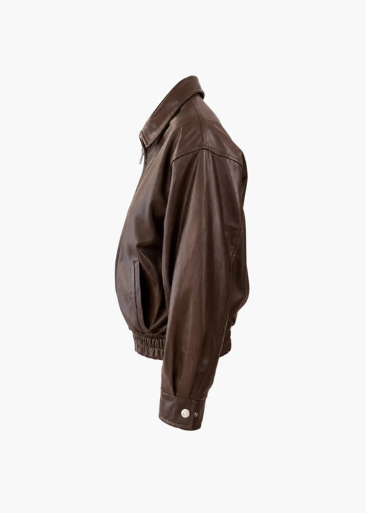 Genuine leather blouson jacket | me.mento.mine