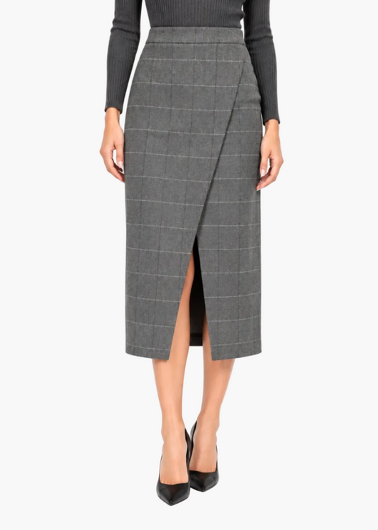 Prince of Wales midi pencil skirt | Icona