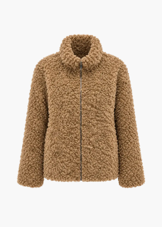 Short faux fur with teddy effect zip | Tavus