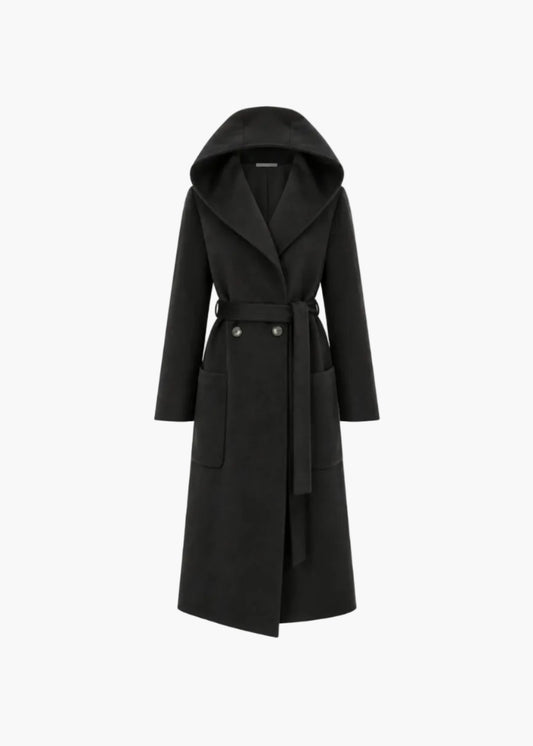 Hooded Robe Coat | White Wise