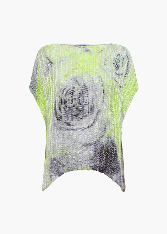 BLUGIRL MAGLIA A RETE CON STAMPA ROSE