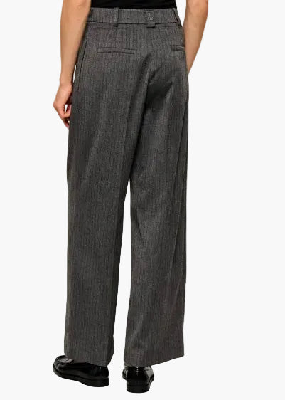 PATRIZIA PEPE PANTALONI SARTORIALI WIDE LEG GESSATI